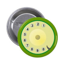 Telefon telephone Wählscheibe dial plate Anstecknadelbutton
