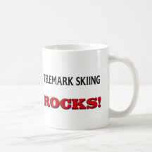 Telemark Skiing Rocks Coffee Mug