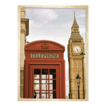 Telephone Box and Tower of Big Ben Personalized Invite