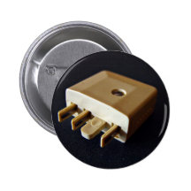Telephone plug to standard RJ-11 adaptor Pinback Buttons