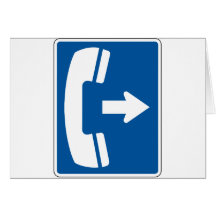 Telephone Street Sign Greeting Card