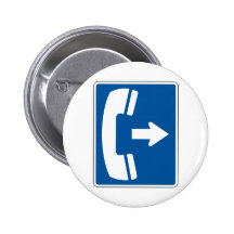 Telephone Street Sign Pinback Button