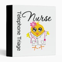 Telephone Triage Nurse Chick v2 3 Ring Binders