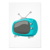 Télévision d'Aqua Invitation Personnalisée
