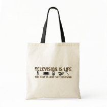 Television is Life Canvas Bags