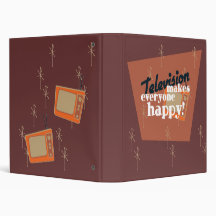 Television Makes Everyone Happy! Copper Brown Vinyl Binder
