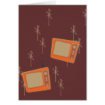 Television Makes Everyone Happy! Falling TVs Greeting Card