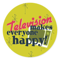 Television Makes Everyone Happy! Harvest Gold