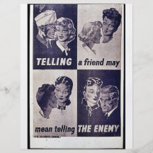 Telling A Friend May Mean Telling The Enemy Custom Flyer