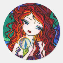 "Tellulah's Treasures" Mermaid Fantasy Fairy Round Stickers