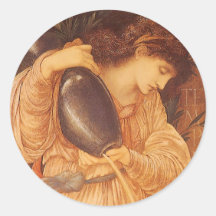 Temperantia par Burne Jones, art victorien vintage Autocollants