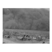 Tempête de poussière dans Approching Rolla le Kans Cartes Postales