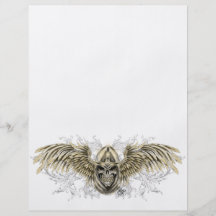 Templar Knight Gothic Medieval Skull with Wings Personalized Flyer