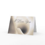 Template Card I Love You, Calla Lily macro beauty