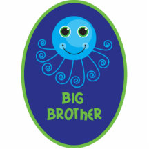Template - Custom Octopus Big Brother Child's Name Photo Cutouts