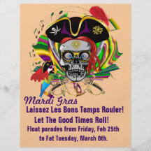Template Flyer Mardi Gras