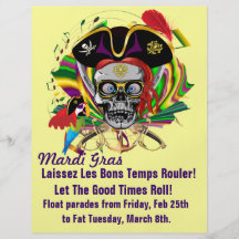 Template Flyer Mardi Gras