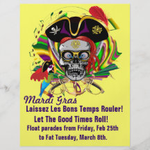 Template Flyer Mardi Gras