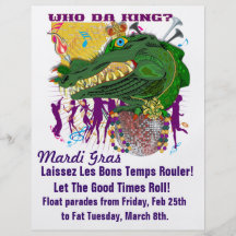 Template Flyer Mardi Gras