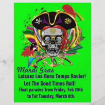 Template Flyer Mardi Gras