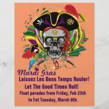 Template Flyer Mardi Gras