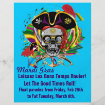 Template Flyer Mardi Gras