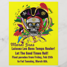Template Flyer Mardi Gras