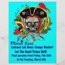 Template Flyer Mardi Gras