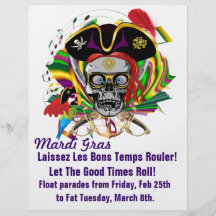 Template Flyer Mardi Gras