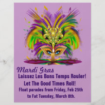 Template Flyer Mardi Gras