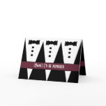 Template for BEST MAN Invitation - 3 Tuxedos Greeting Cards
