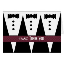 Template for USHER Thank You - 3 Tuxedos Cards