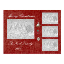 TEMPLATE - Holiday Photo Card Postcards