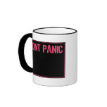 Template Sign -Don't Panic Black/Pink Mug
