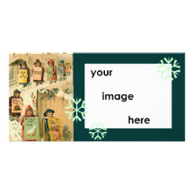 Template Vintage Parade Christmas Photo Greeting Card