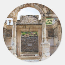 Temple de Hadrian, Ephesus Autocollants Ronds