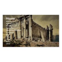 Temple of Jupiter, leaning column, Baalbek, Holy L Business Card