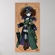 Temple Victorian Steampunk Time Traveller Angel Poster