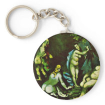 Temptation Of St. Anthony By Paul Cézanne Keychains