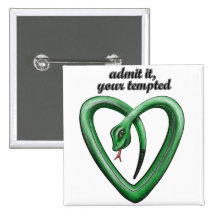 temptation pinback button