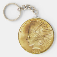 Ten Dollar Gold Indian Coin Key Chain