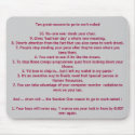 Ten great reasons to go to work mousepads
