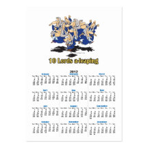 ten lords a-leaping 10th tenth day of christmas business cards