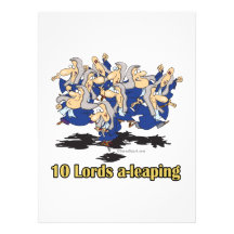 ten lords a-leaping 10th tenth day of christmas personalized announcement