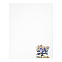 ten lords a-leaping 10th tenth day of christmas letterhead design