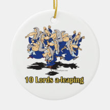 ten lords a-leaping 10th tenth day of christmas christmas ornament