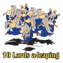 ten lords a-leaping 10th tenth day of christmas photo sculptures