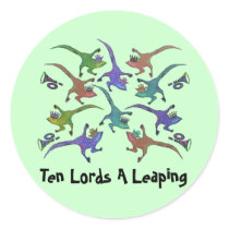 Ten Lords A Leaping Stickers