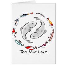 ten mile lake ying greeting card