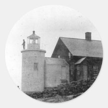 Tenants Harbour Lighthouse Round Sticker